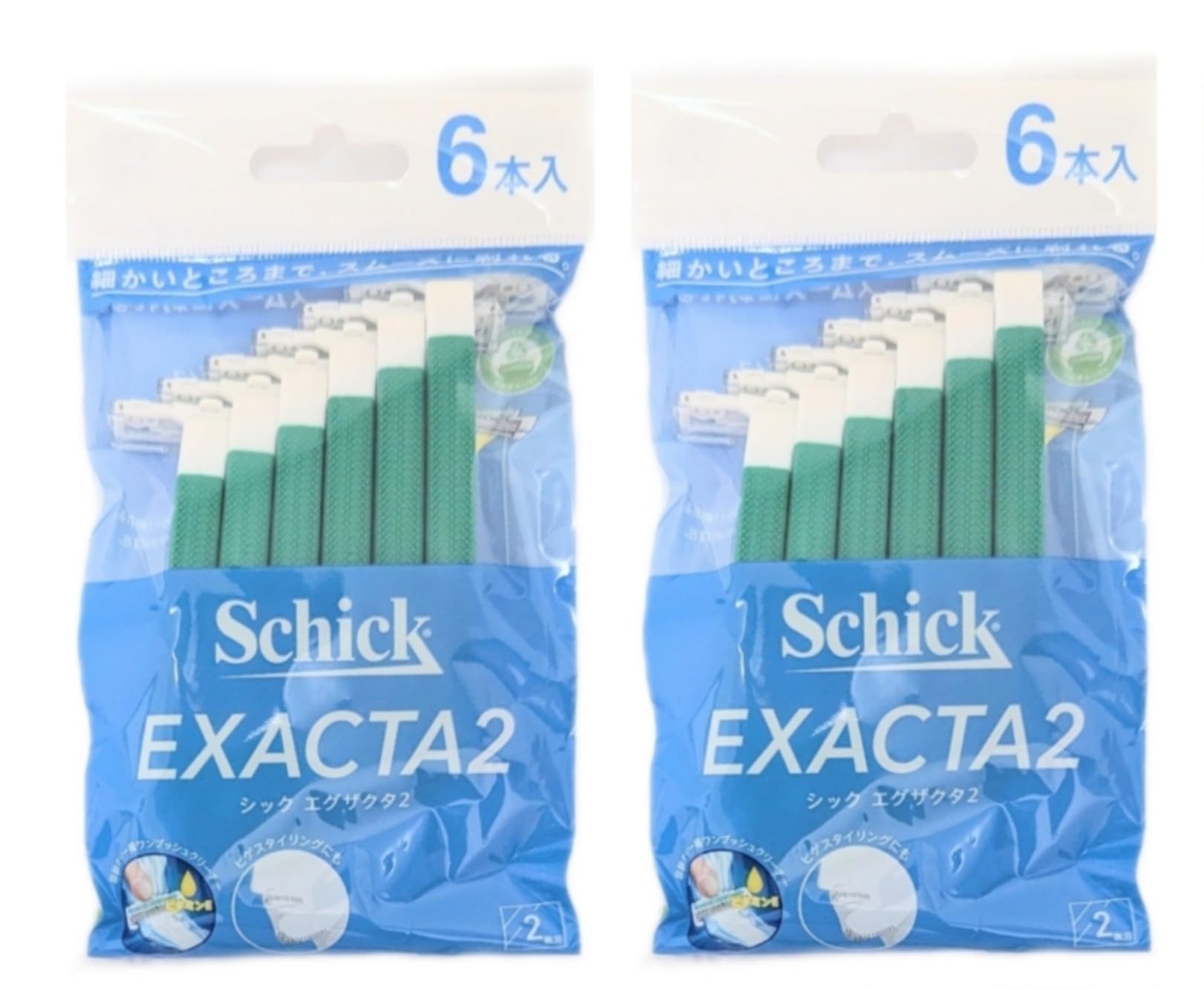 Amazon.co.jp: Schick EXACTA2 固定式2枚刃使い捨てカミソリ 6本入り