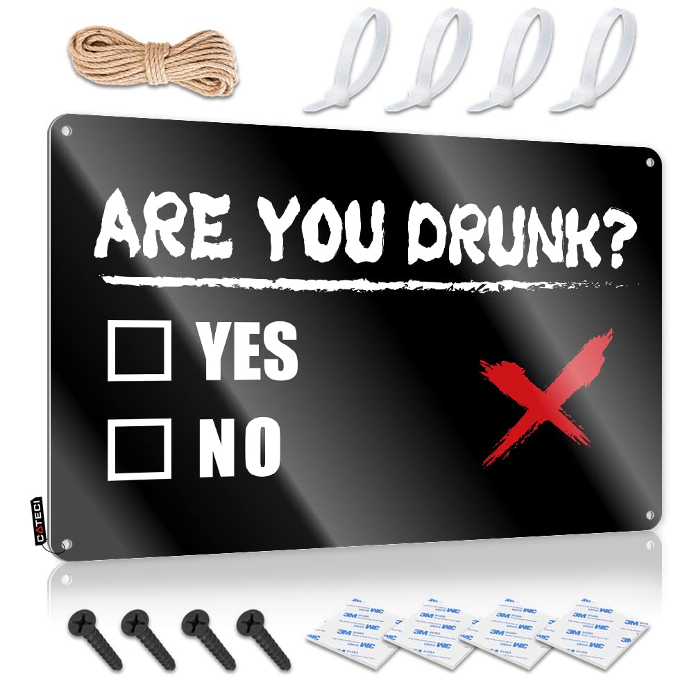 Chic Farmhouse Signs Rustic Wall Poster, Tinsign Funny Quote Design For Clearance Garage | Cover Anti-rust Metal You Drunk(30X40CM)
