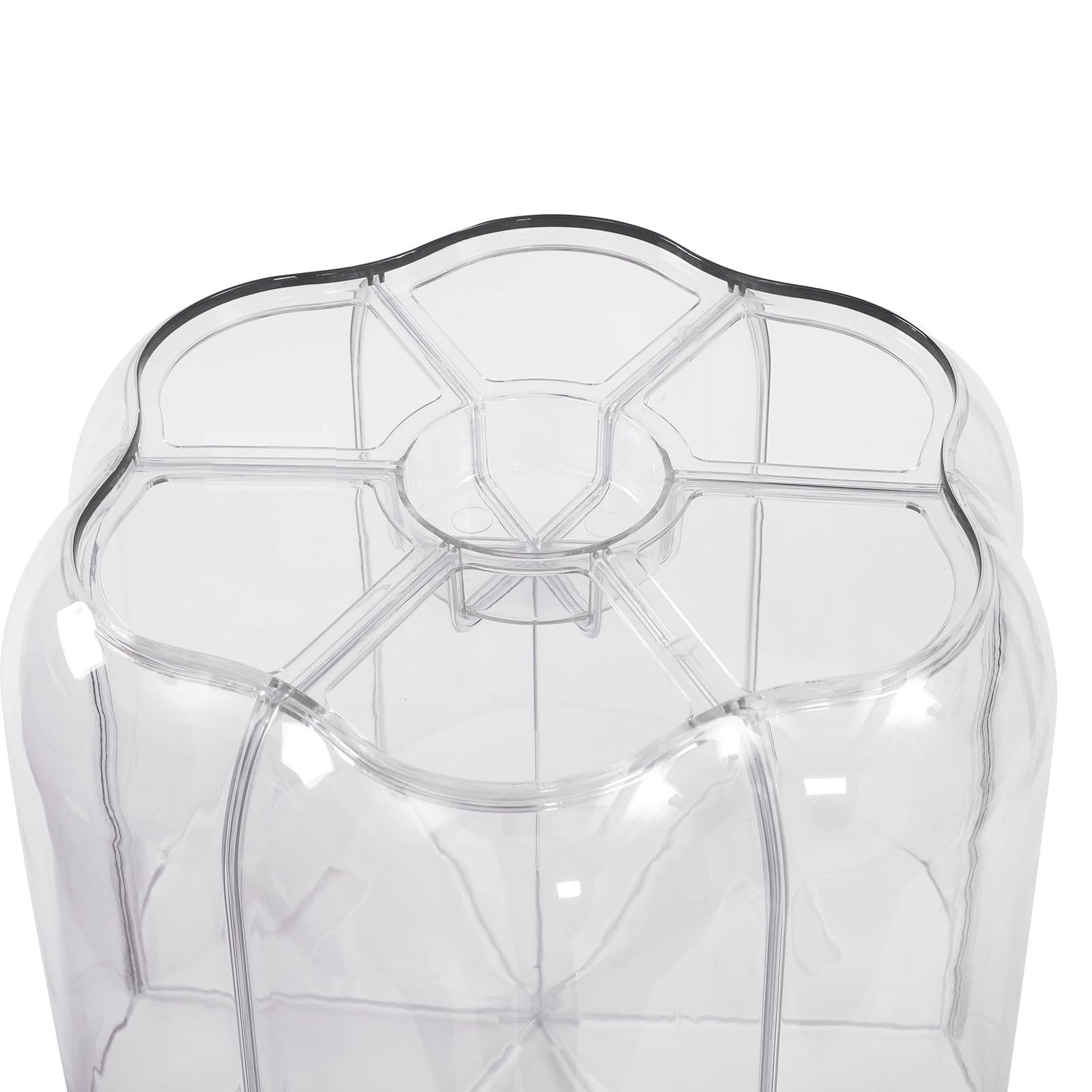6 In 1 Rotierender Getreidespender Reisspender 360° drehbarer transparenter Getreidebehälter versiegelte Aufbewahrungsbox für Reis Soja und Roten Bohnen (12.5kg)