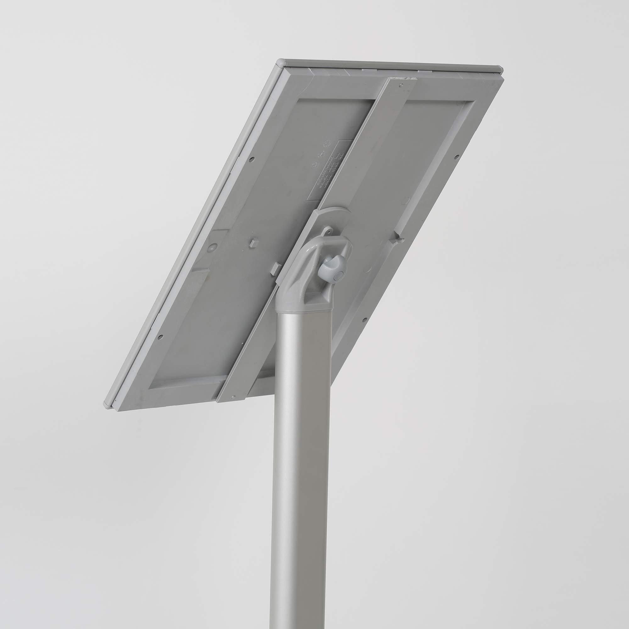 Soporte Informativo para Carteles DIN A4 | Elegante Stand Informativo en plata | Expositor de Información A4 en Formato Vertical/Horizontal | Soporte de Carteles para Publicidad