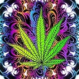 5D DIY Diamond Painting Kits Cannabis Leaf Marijuana Herb Weed Ganja Illicit Narcotic Illegal...