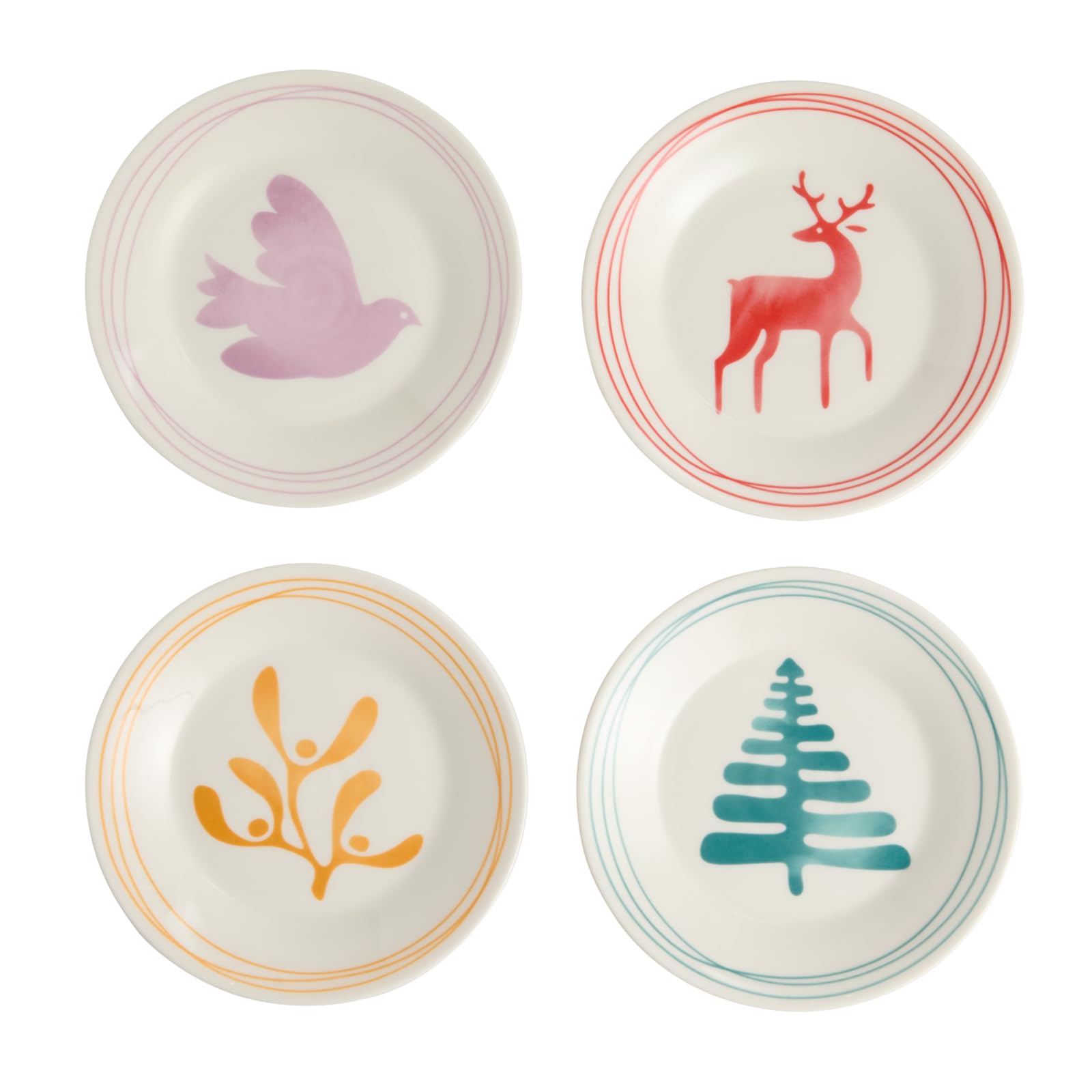 Royal Doulton 1815 Christmas Plate 16cm 6.3in MXPTN Set of 4
