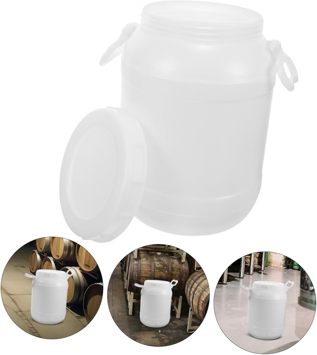 Plastic Bin Kitchen Trash Can for Food Scraps Stackable and Capacity for Home Use Kitchen Bathroom Office and More
