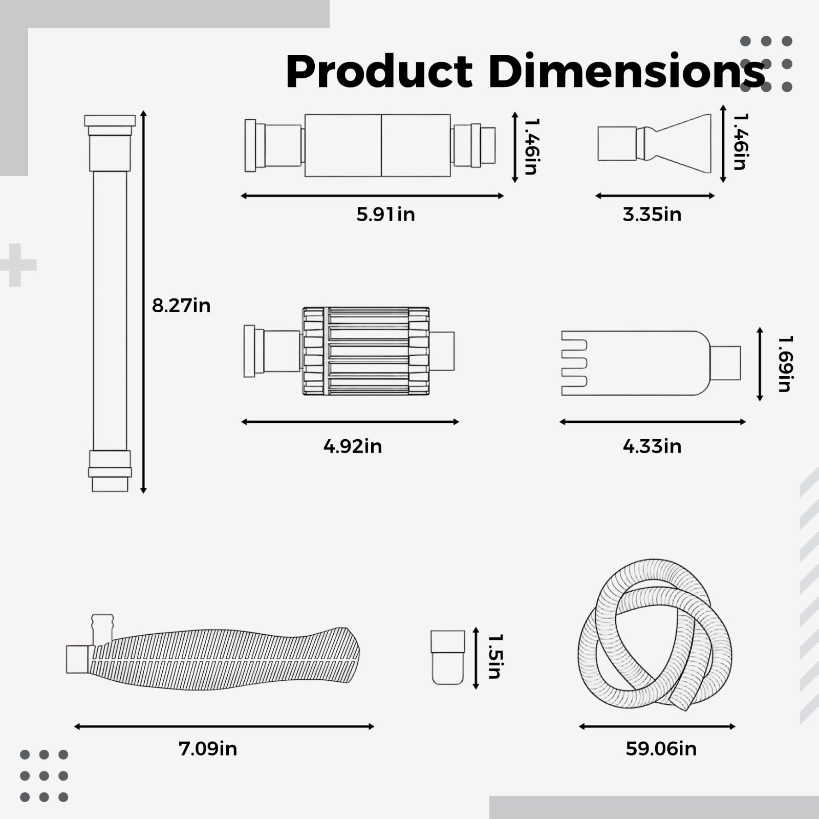 Cambiador de agua eléctrico automático alimentado por USB, limpiador de grava 2 en 1, aspiradora de desechos con motor sin escobillas, poste telescópico ajustable, tubo de drenaje de 1,5 m