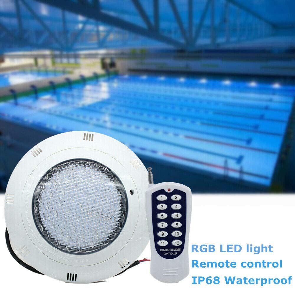 Illuminazione a LED per piscina, Faretti Faro Subacqueo, AC12 V, 36 W, Luce RGB, con Telecomando, IP68, Impermeabile