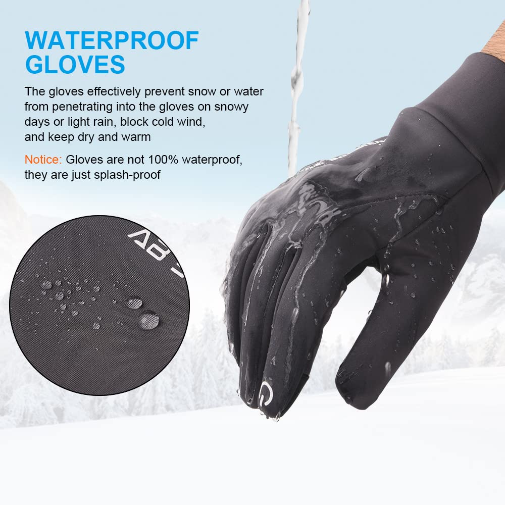 flintronic Guanti Invernali Ciclismo Uomo Donna-Touch Screen Pile Polare, Antivento, Impermeabile e Antiscivolo Tenere Caldo Unisex Guanto per Trekking/Sport Scooter/Bici/Moto/Mtb Corsa/Sci(L,XL)