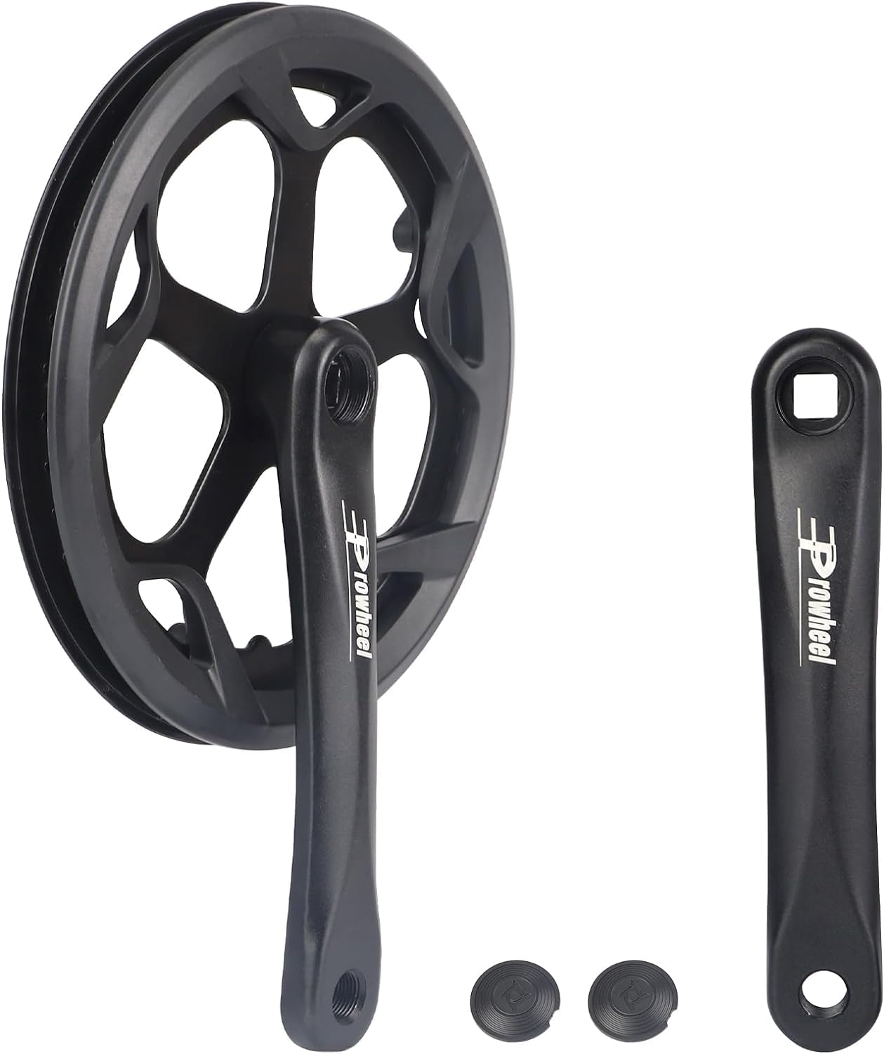 ZUKKA Prowheel Tourney Biela de bicicleta 48T/52T Brazo de aleación de aluminio para Singel Speed 1/6/7/8 velocidades, 170 mm, bicicleta de ciudad, bicicleta Fat Bike, bicicleta eléctrica, bicicleta
