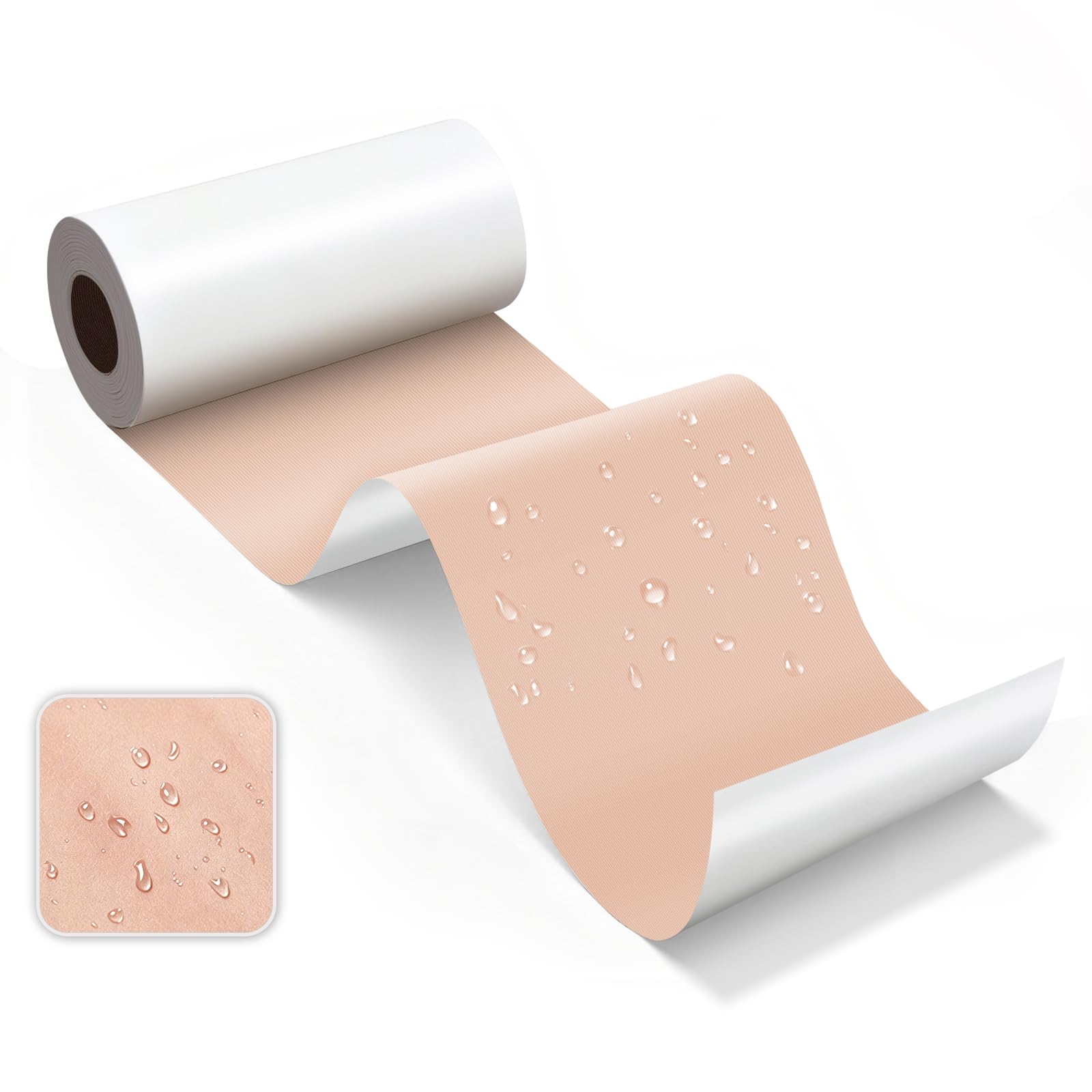 Skystuff Self-Adhesive Fabric Tent Repair Tape, Heavy Duty Waterproof Nylon Repair Patches for Tent, Clothes, Down Jacket, Sleeping Bag, Camping Outdoor Gear, Instant Strong Fix, 7.6x200cm, Pink