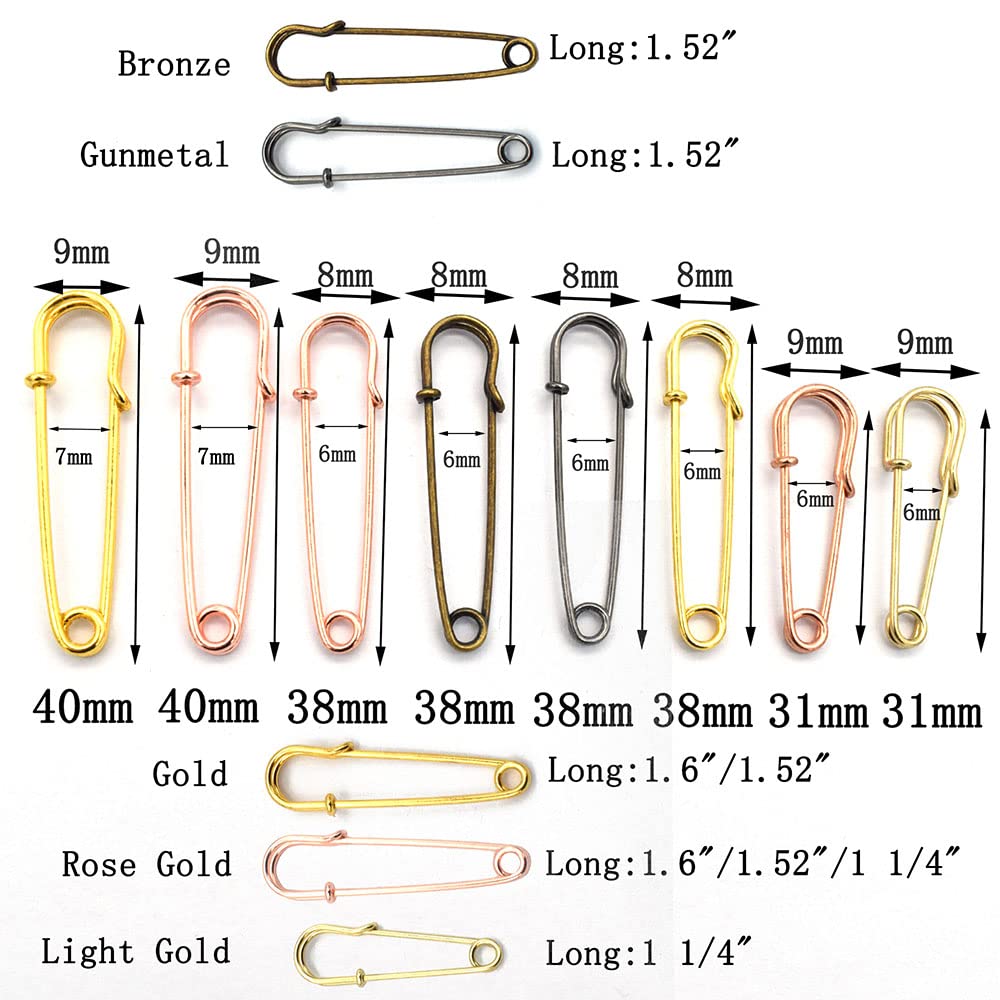 Brooches Heavy Duty Safety Pins 1.6