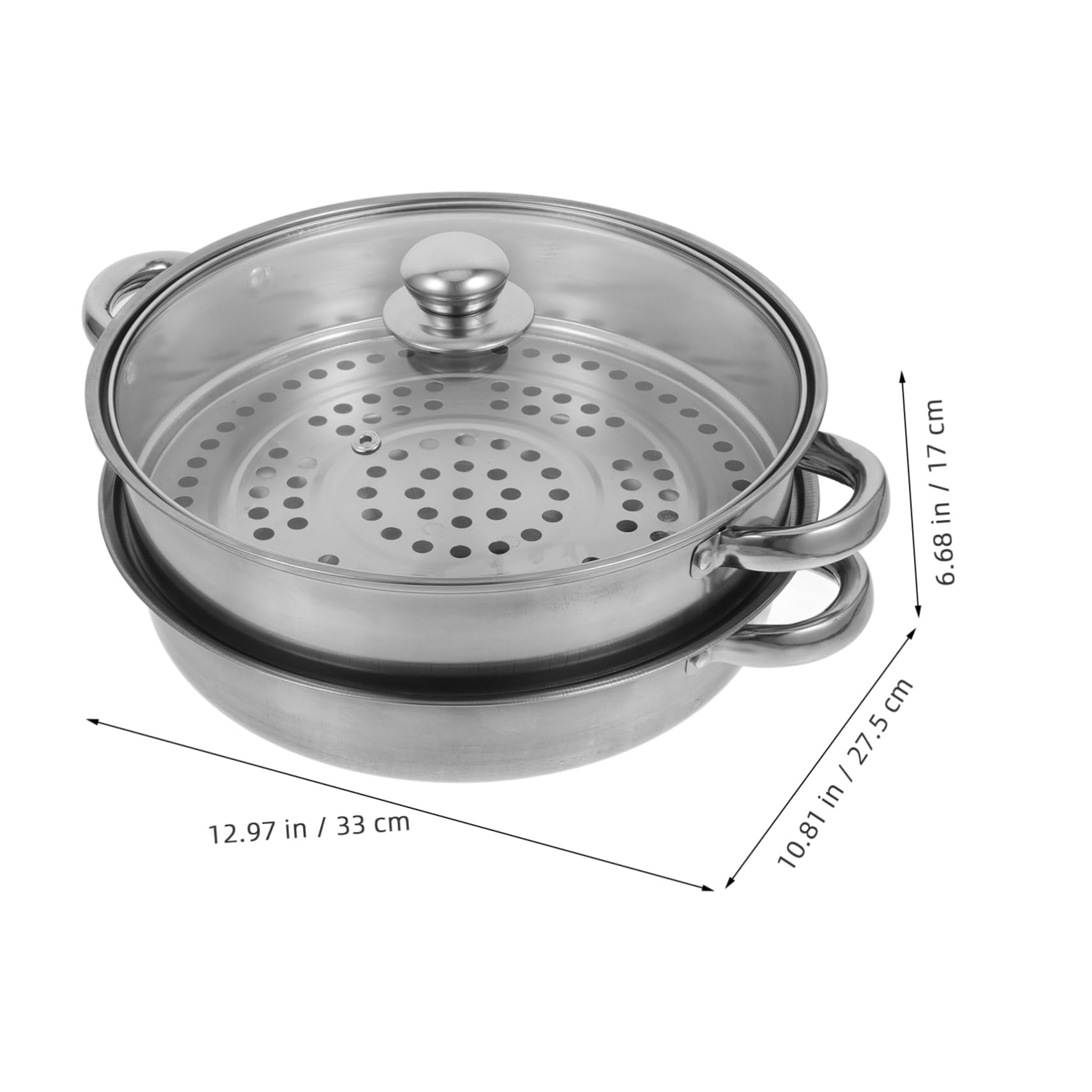 Olla Vaporera Doble Capa De Acero Inoxidable Utensilio Práctico Para Cocinar Al Vapor Apta Para Verduras Pescado y Huevos Accesorios Reutilizables Para Cocina