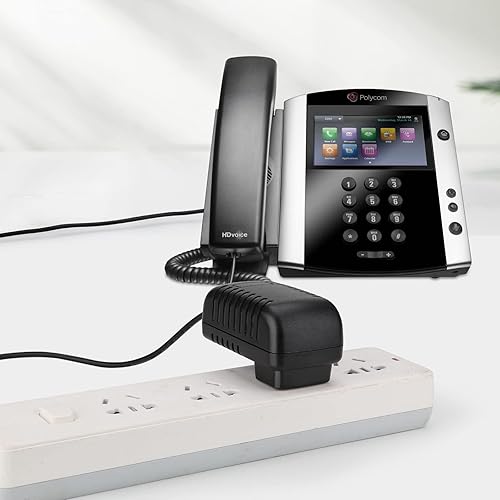 Miniatura 3 de Fuente de alimentación de 48 V, adaptador de corriente de 48 V es compatible con teléfonos IP de Polycom VVX 300, 301, 310, 311, 400, 401, 410, 411,