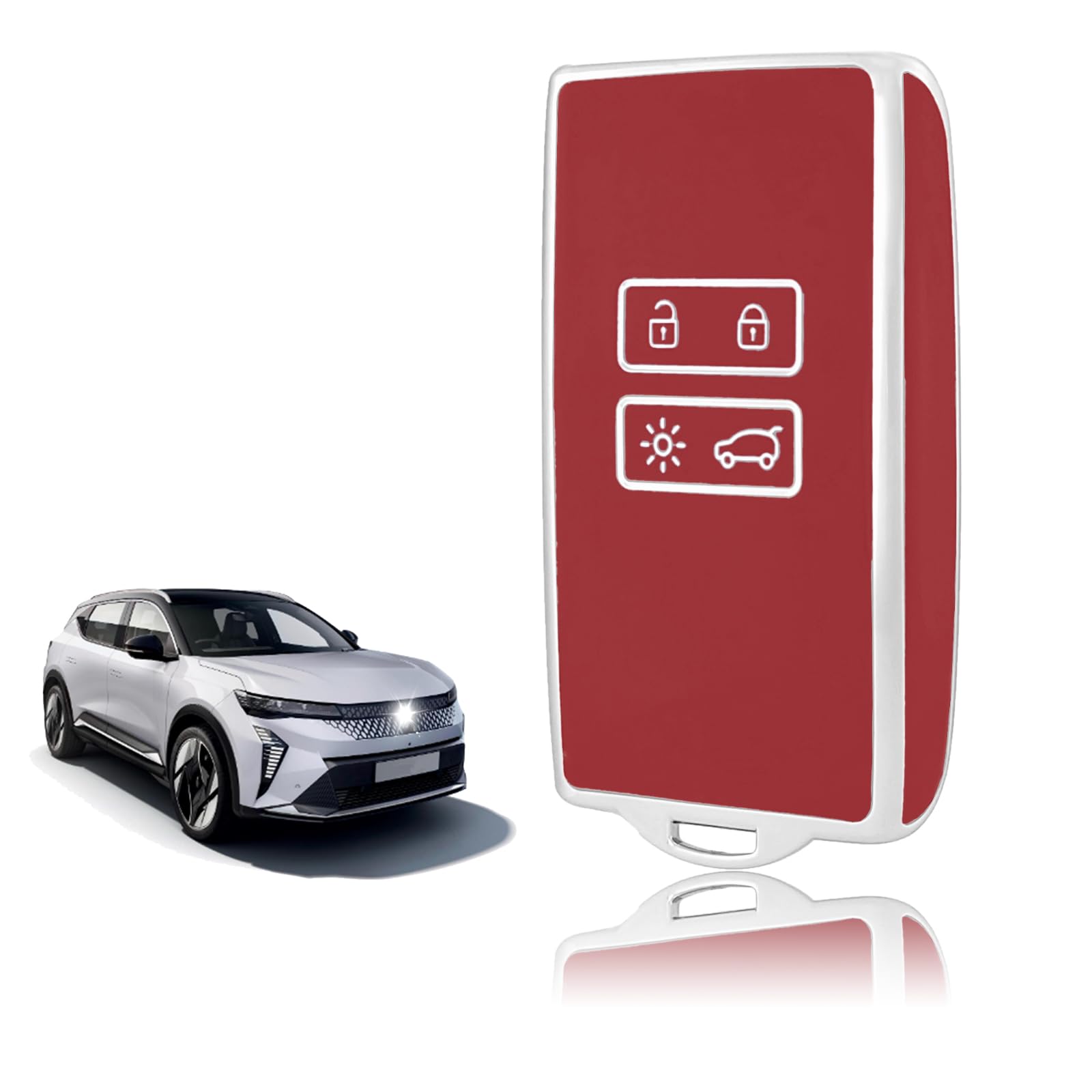 Sleutel Cover TOOMUME TPU Sleutelhoes Voor Renault En Dacia - Pasvorm Voor O.a. Scenic, Megane, Clio, Duster, Slimme Sleutel Geen Signaalblokkering Sleutel Cover TOOMUME TPU Sleutelhoes Voor Renault En Dacia - Pasvorm Voor O.a. Scenic, Megane, Clio, Duster, Slimme Sleutel Geen Signaalblokkering