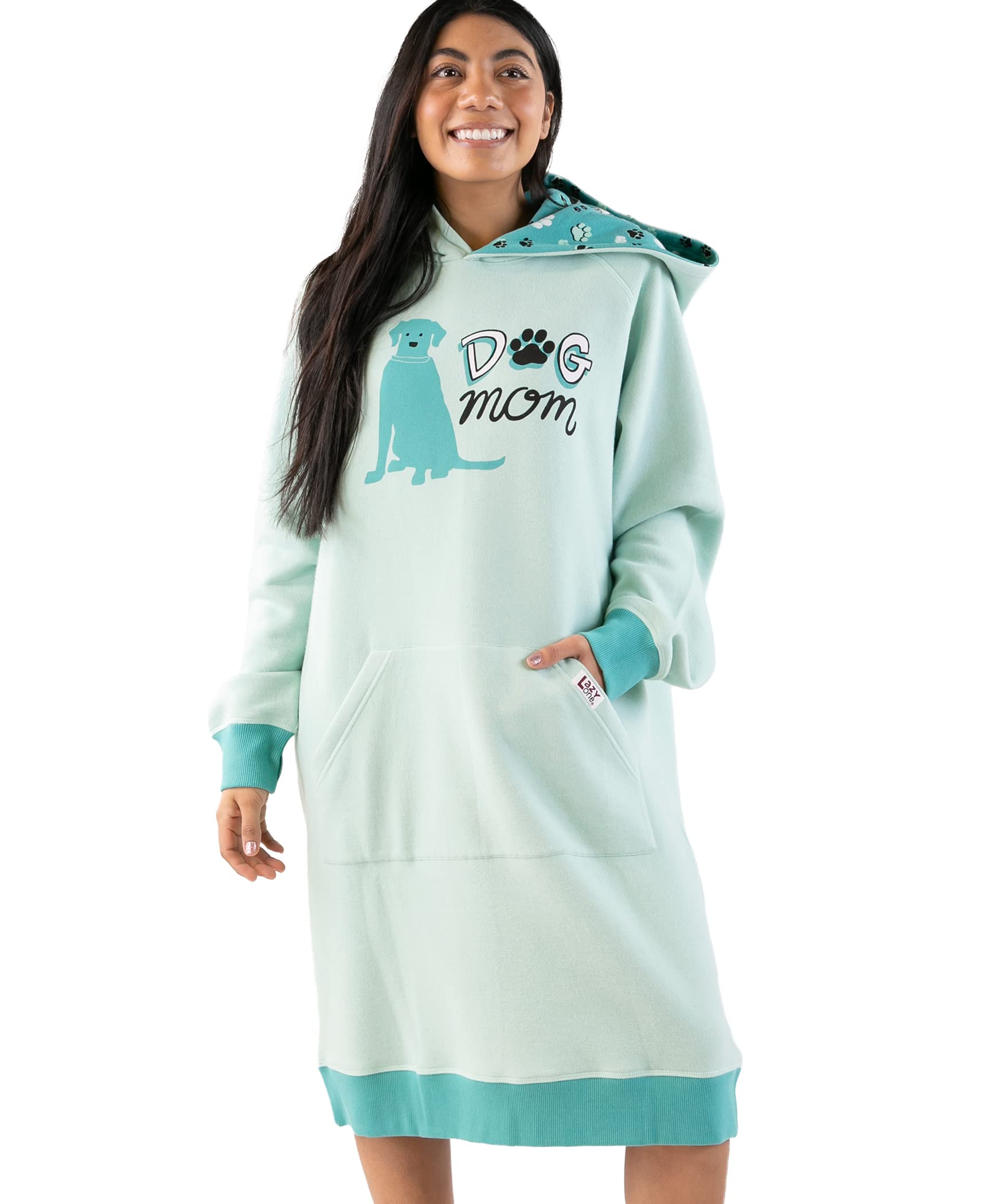 Lazy OneOversized Hoodie Sweatshirt, Comfortable Sleepwear, Sweater Dress For Women