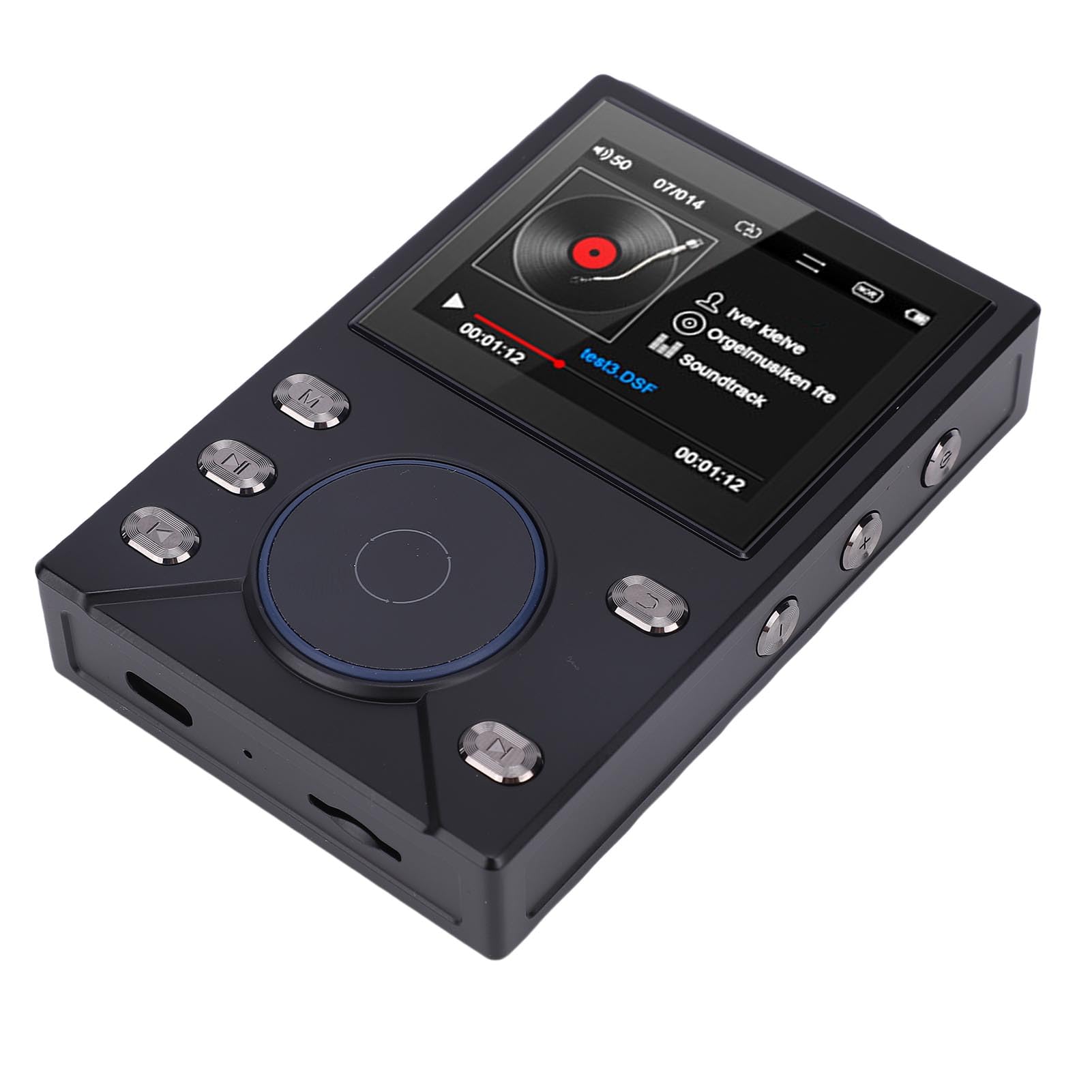Ausla Lettore MP3 HiFi Lettore Audio Digitale in Lega di Zinco con Bluetooth 5.4 16 GB Fino a 256 GB Riproduzione Senza Perdita DSD FLAC Runtime 20 Ore per Audiofili Viaggi Auto Casa (Scheda di