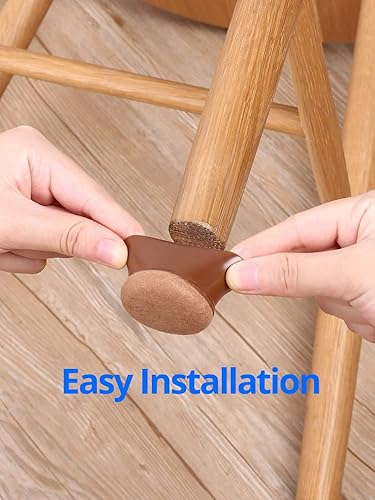 Miniatura 6 de Protectores de suelo de silicona transparente para patas de silla con fieltro, tapas para patas de silla, cubierta de protección de pies de muebles