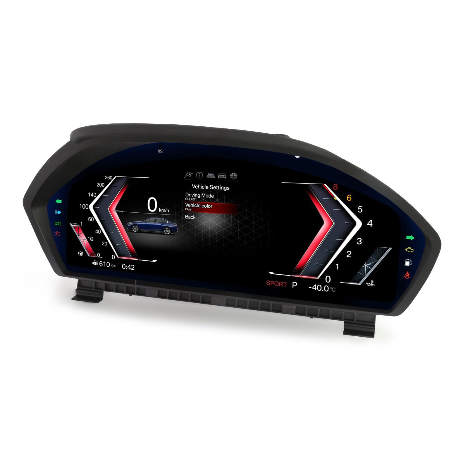 12,3" HD Digitales Kombiinstrument für BMW 3er F30 F31 F34 & 4er F32 F33 F36 (2013–2020) EVO/NBT, LCD Armaturenbrett Dashboard Display, Digitaler Tacho Cluster Ersatz, Lenkradsteuerung, 7 UI-Themen