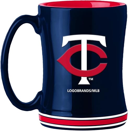 MLB Minnesota Twins - Taza de alivio esculpida de 14 onzas