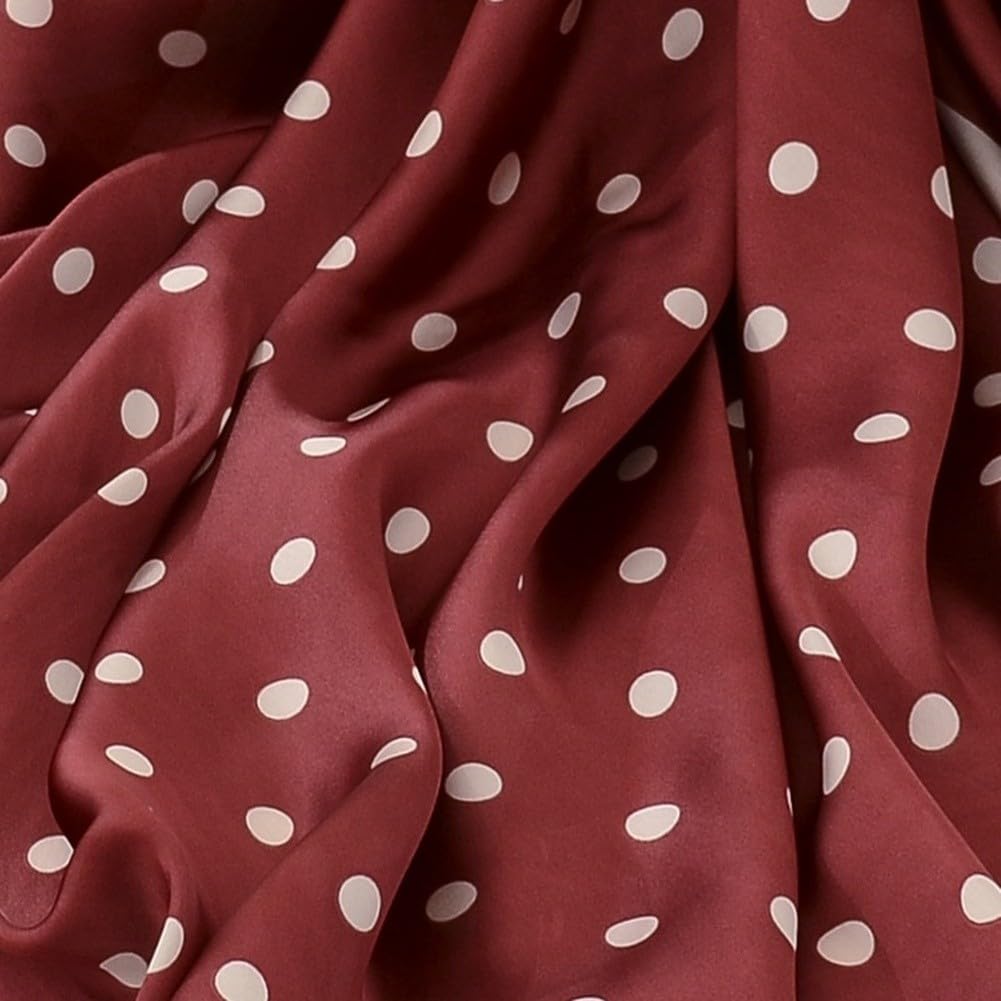 Bufanda Cuadrada para mujer Seda Simulación Lunares Clásica Bufanda