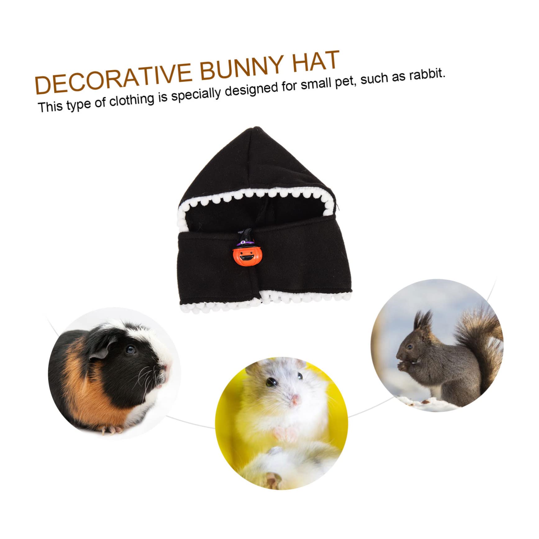 Didiseaon 5 Pz Cappello Di Halloween Maglione Per Coniglio Cappello Da Festa Di Compleanno Per Gatti Vestiti Di Coniglio Berretto Cosplay Per Cani Cappotti Per Conigli Cotone Cucciolo Zucca