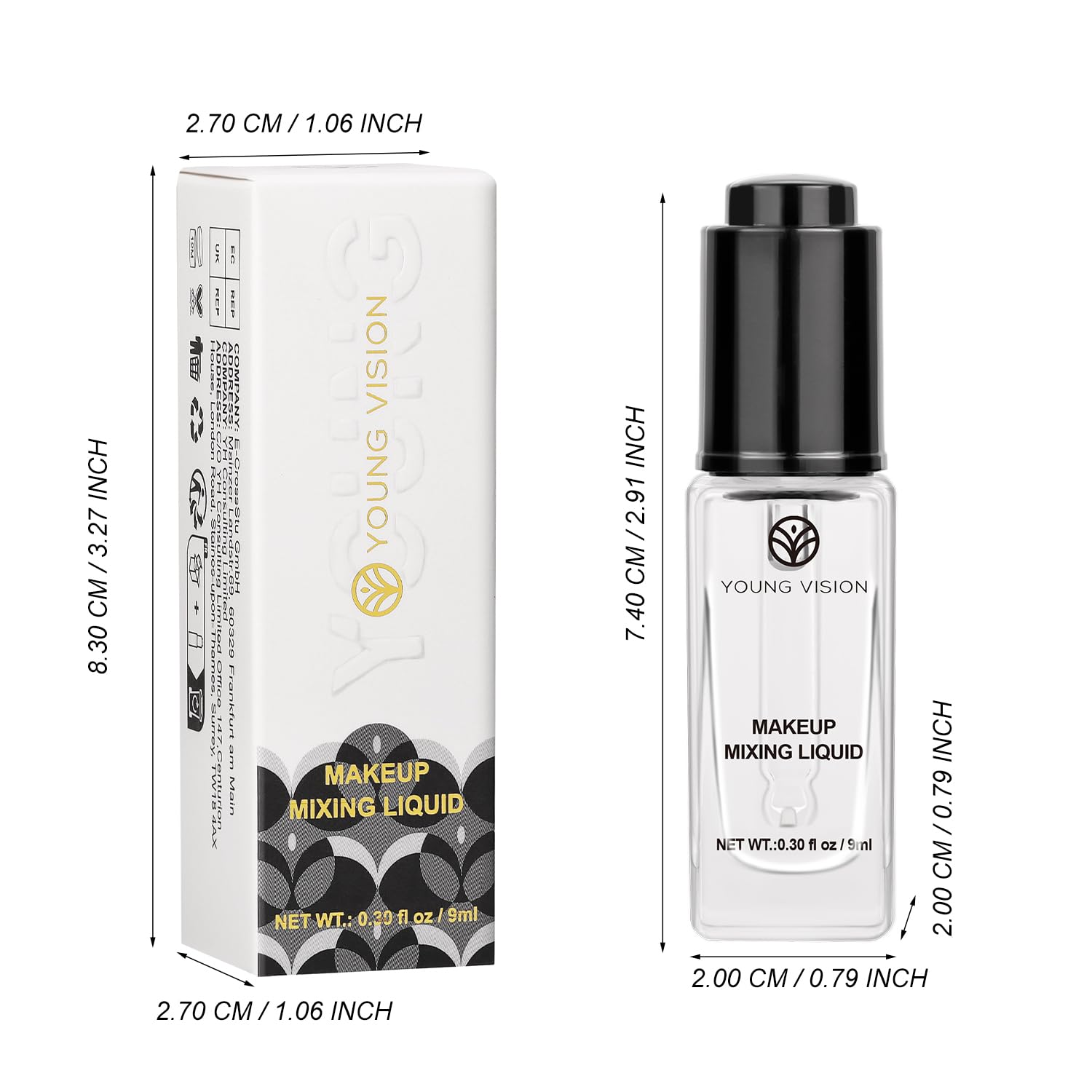 Líquido de mezcla de maquillaje - Medio de mezcla de sombra de ojos/base, sellador de delineador, potenciador de pigmentos, adhesivo con purpurina, convertidor de maquillaje personalizado 7