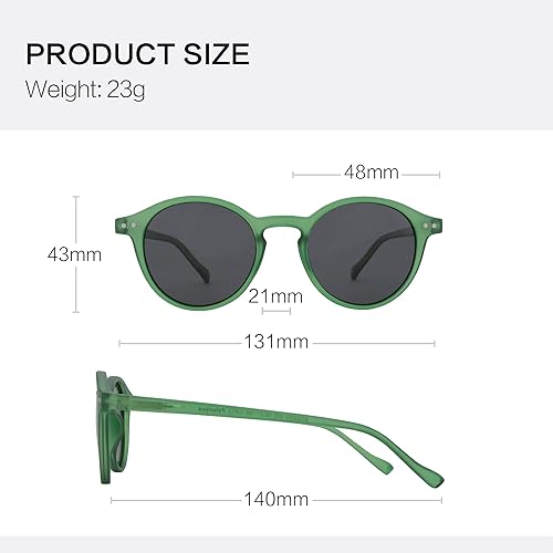 Miniatura 132 de ZENOTTIC Lentes de sol redondos polarizados, elegantes lentes de sol para hombres y mujeres, retro clásicos, selección de varios estilos