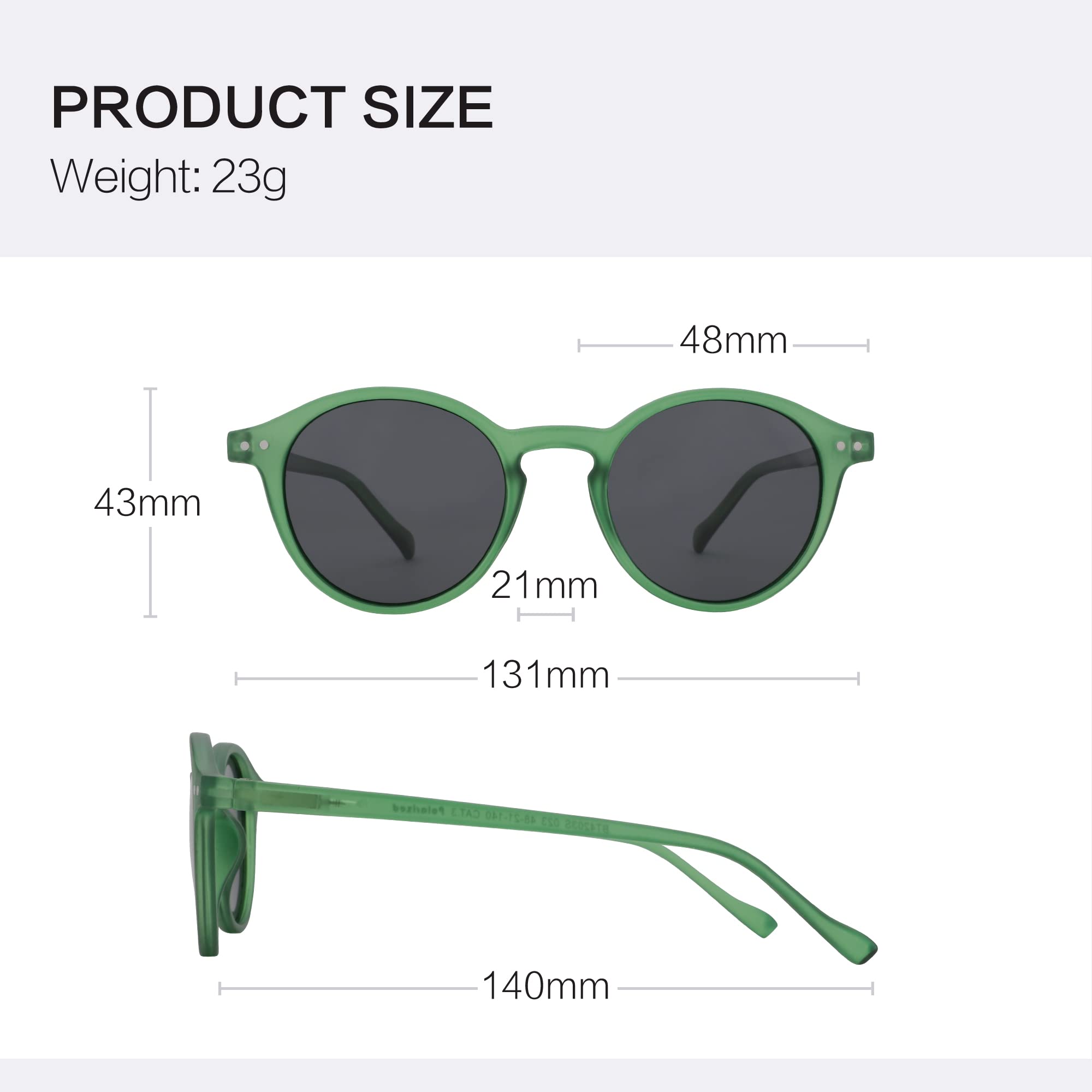 ZENOTTIC Occhiali da Sole Polarizzati Retrò Classici Rotondi Vintage Occhiali da Sole UV400 Montatura da Uomo e Donna