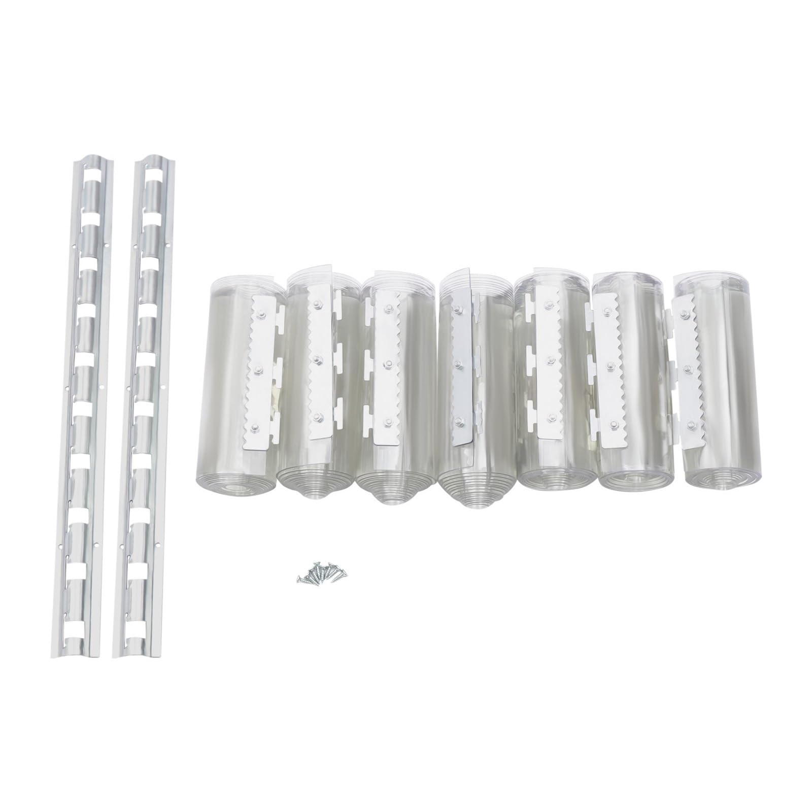 GSCLZ 7Pcs PVC Strip Curtains,200x105cm Transparent Soft Door Strips Screen 2mm Thick Windproof Waterproof Antistatic Curtain Kit