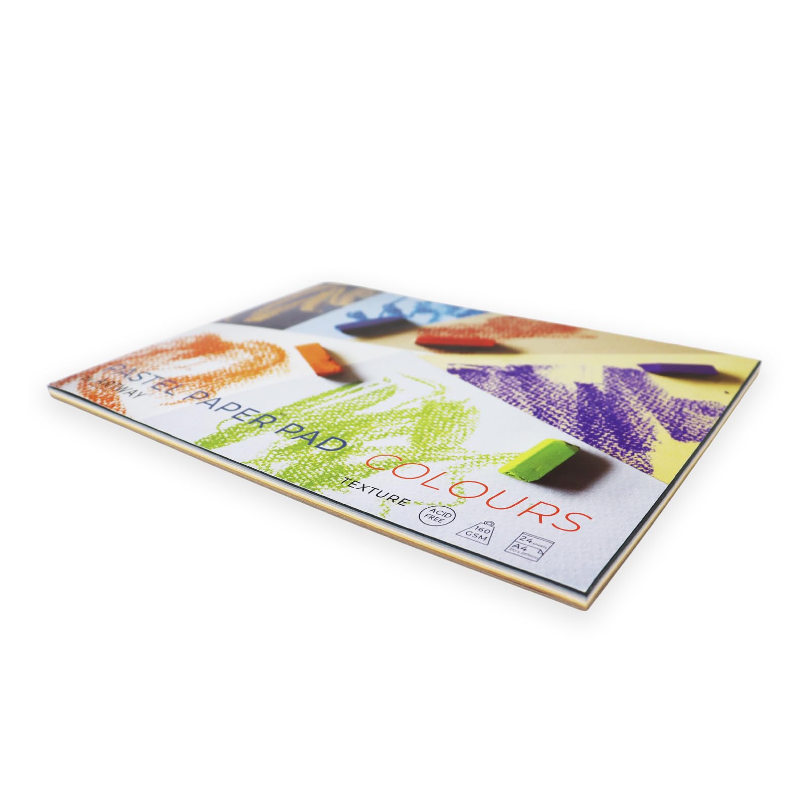 Artway — Blok Pastelowy A4 — Idealny do Pasteli, Węgla i Grafitu — 24 Kartki (48 Stron) 160gsm — 6 Kolorów Mieszanych