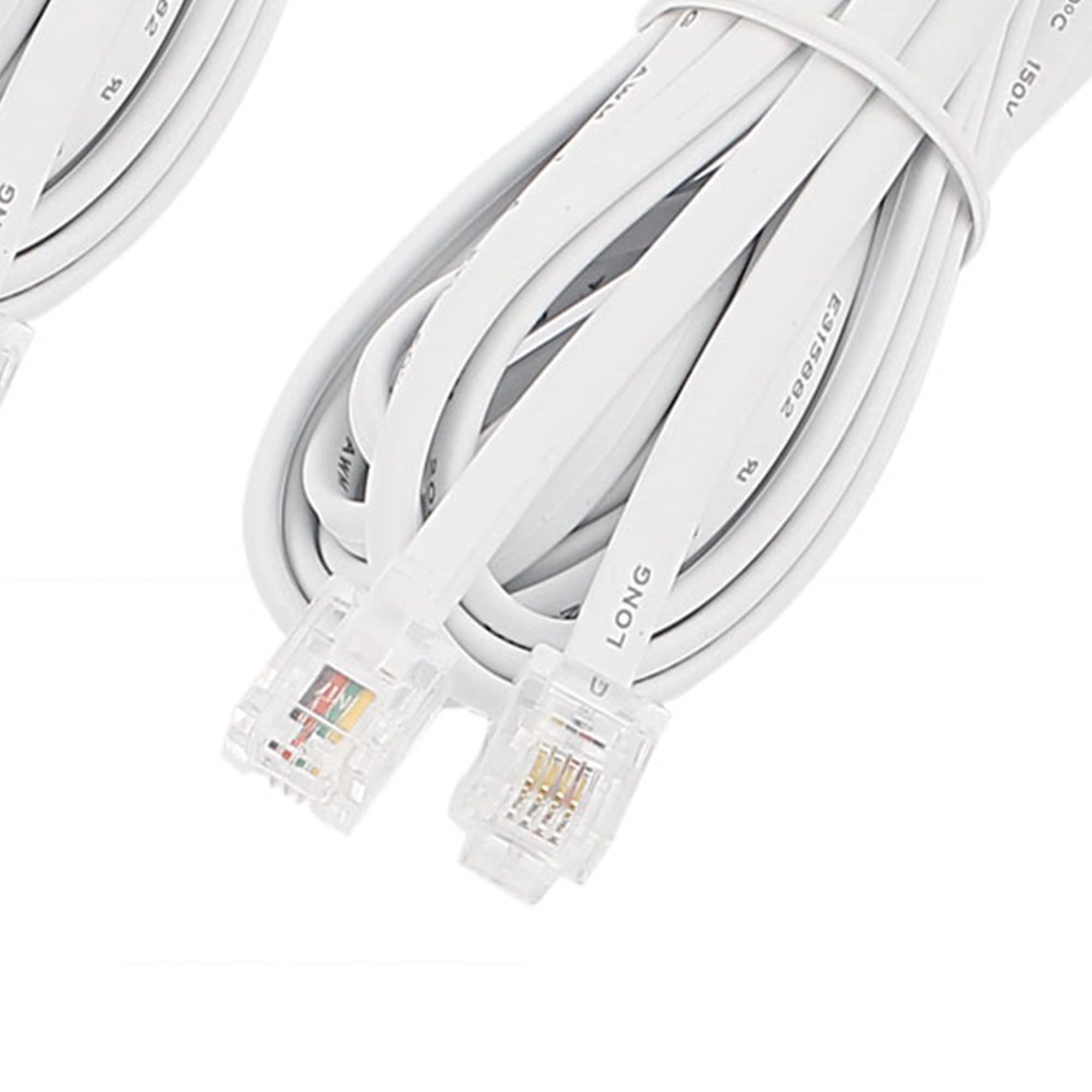 Telephone Wire 10ft RJ11 Telephone Cable - Male To Male 6P4C Extension ...