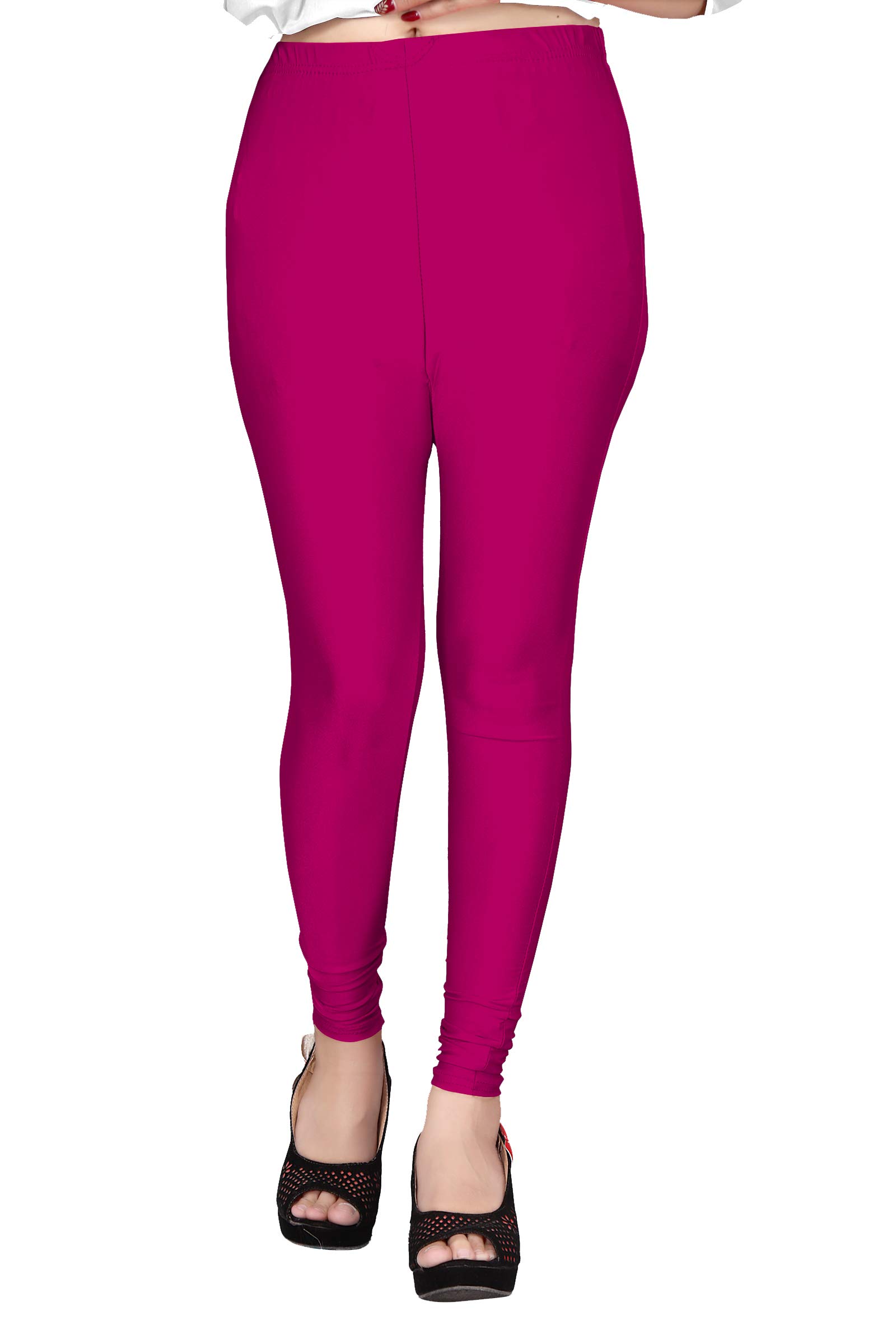 huma Churidar Style Leggings for Women, Premium Cotton Stretchable Material Leggings (Multiple Colors)-picture-49