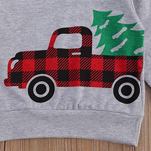 Toddler Baby Boy Girl Long Sleeve Cotton Plaid Pullover Sweatshirt+Trousers Two Piece Outfits Fall Winter Clothes4