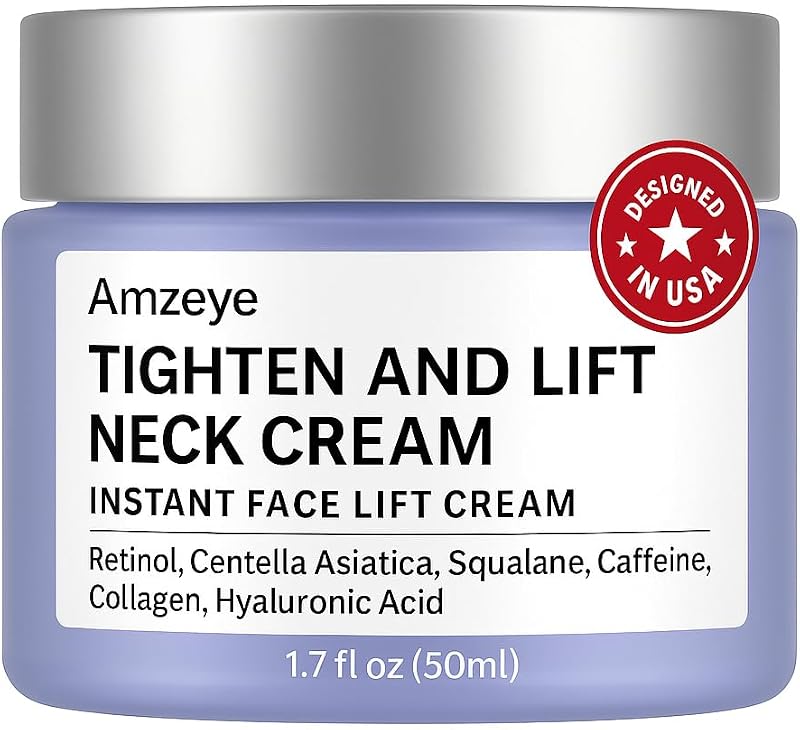 Creme para pescoço e colo AMZEYE com retinol, esqualano e cafeína, 50 g