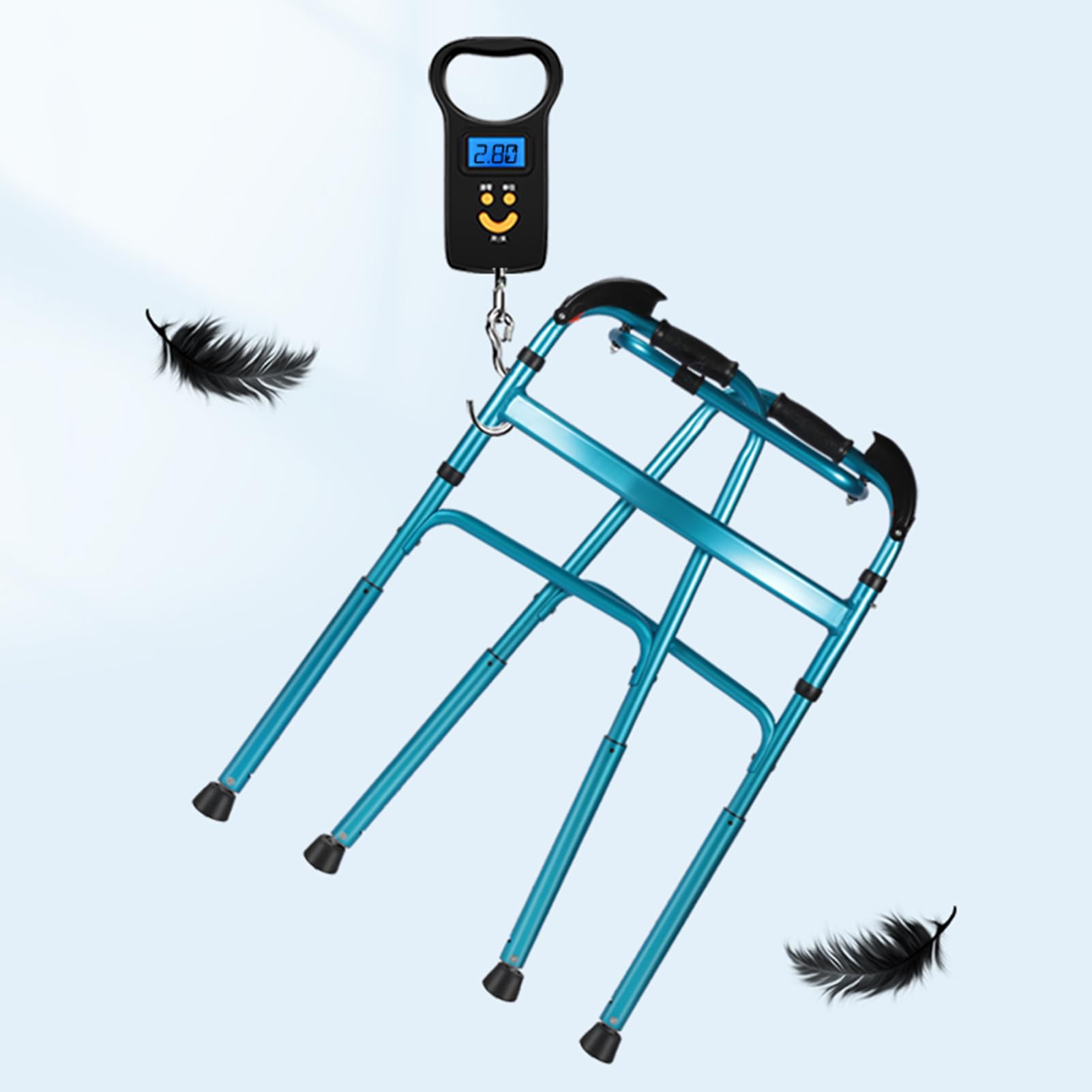 Andador Plegable para Subir Escaleras, Andador Vertical de Aluminio, Ayuda para la Movilidad Caminando Que le Permite Subir y Bajar Escaleras para Adultos/Ancianos