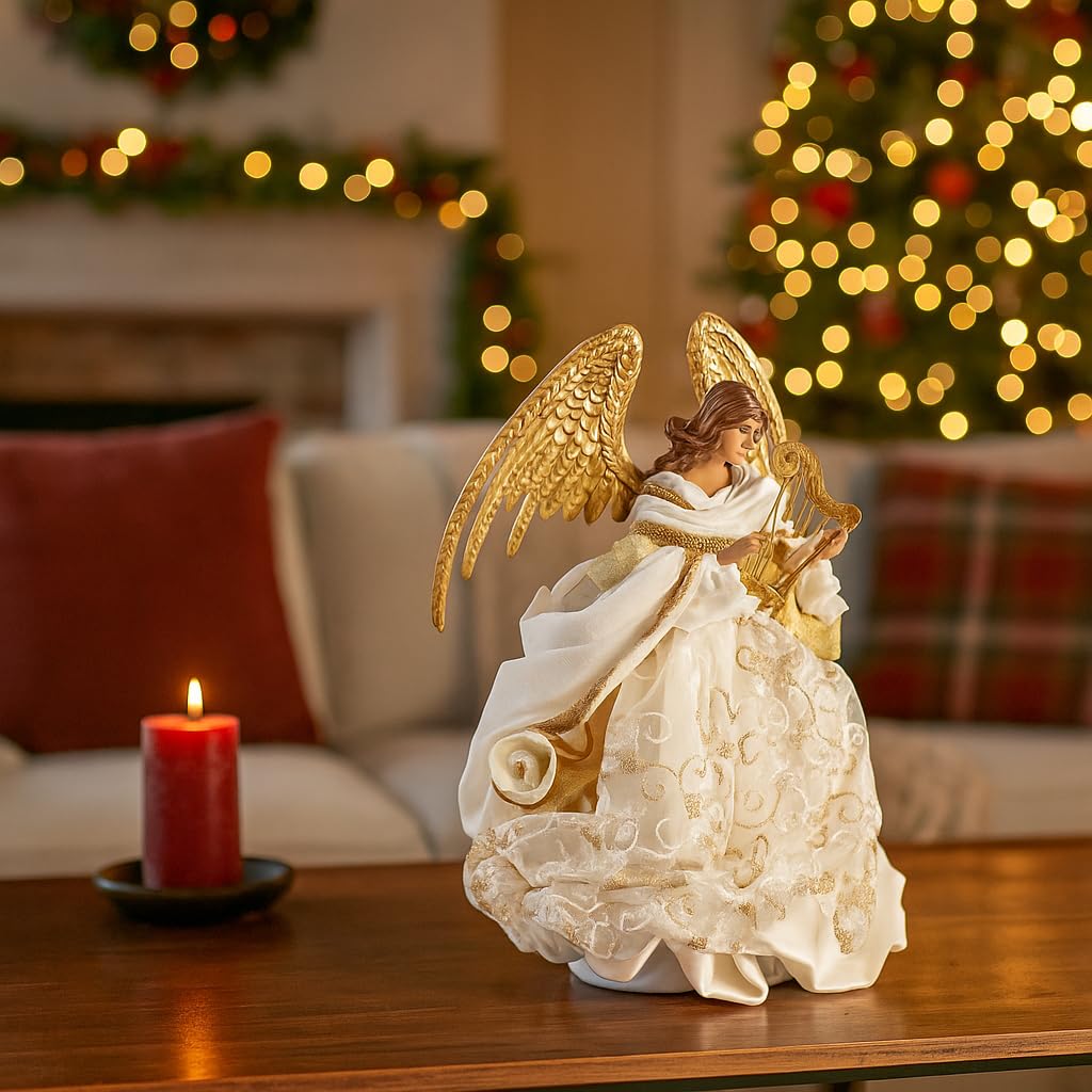 Magie di Natale Christbaumspitze Engel Raffael Weihnachtsdeko H28cm