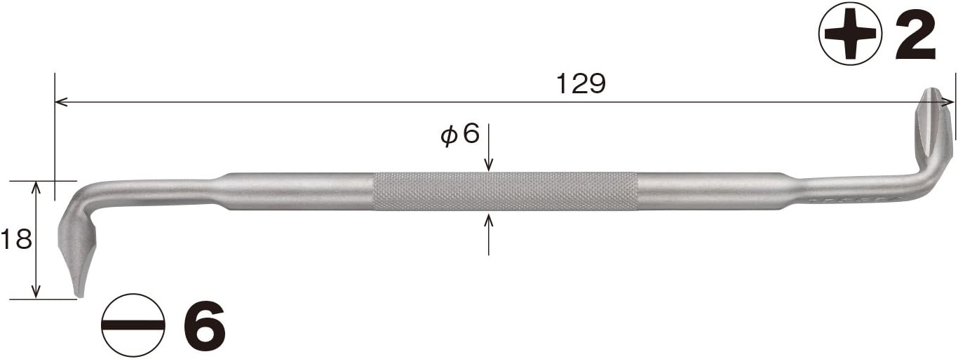 Vessel TD-64 Offset Screwdriver Z Type +2/-6