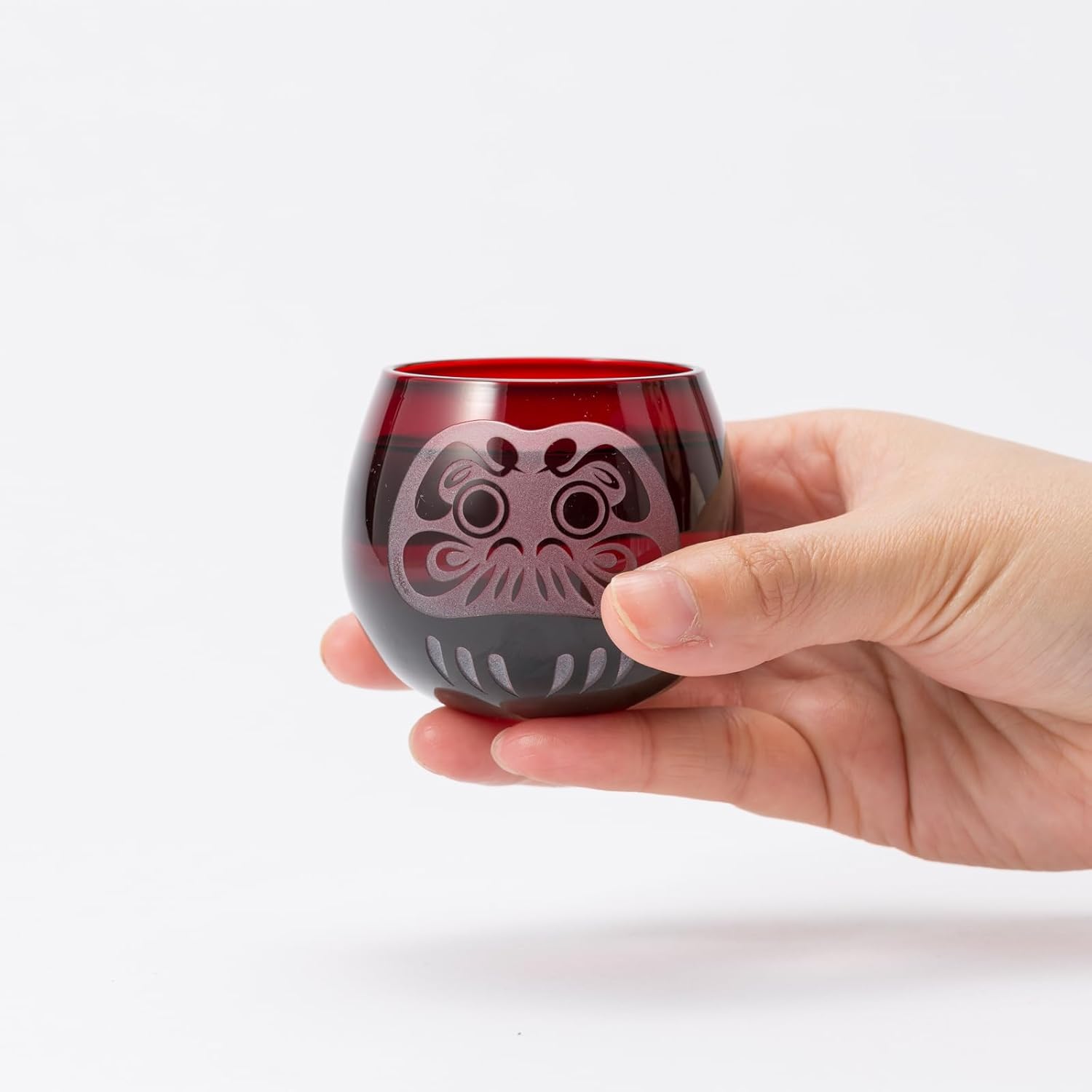 Floyd FG01-00105 Sake Glass, Sake Glass, Cold Sake Cup, Set of 2, Gift Paulownia Box, Mt. Fuji Daruma Guimi Set, Made in Japan