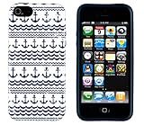 iPhone 5 / 5S Case, DandyCase PERFECT PATTERN *No Chip/No Peel* Flexible Slim Case Cover for Apple iPhone 5 / 5S - LIFETIME WARRANTY [Distressed Nautical Anchor]