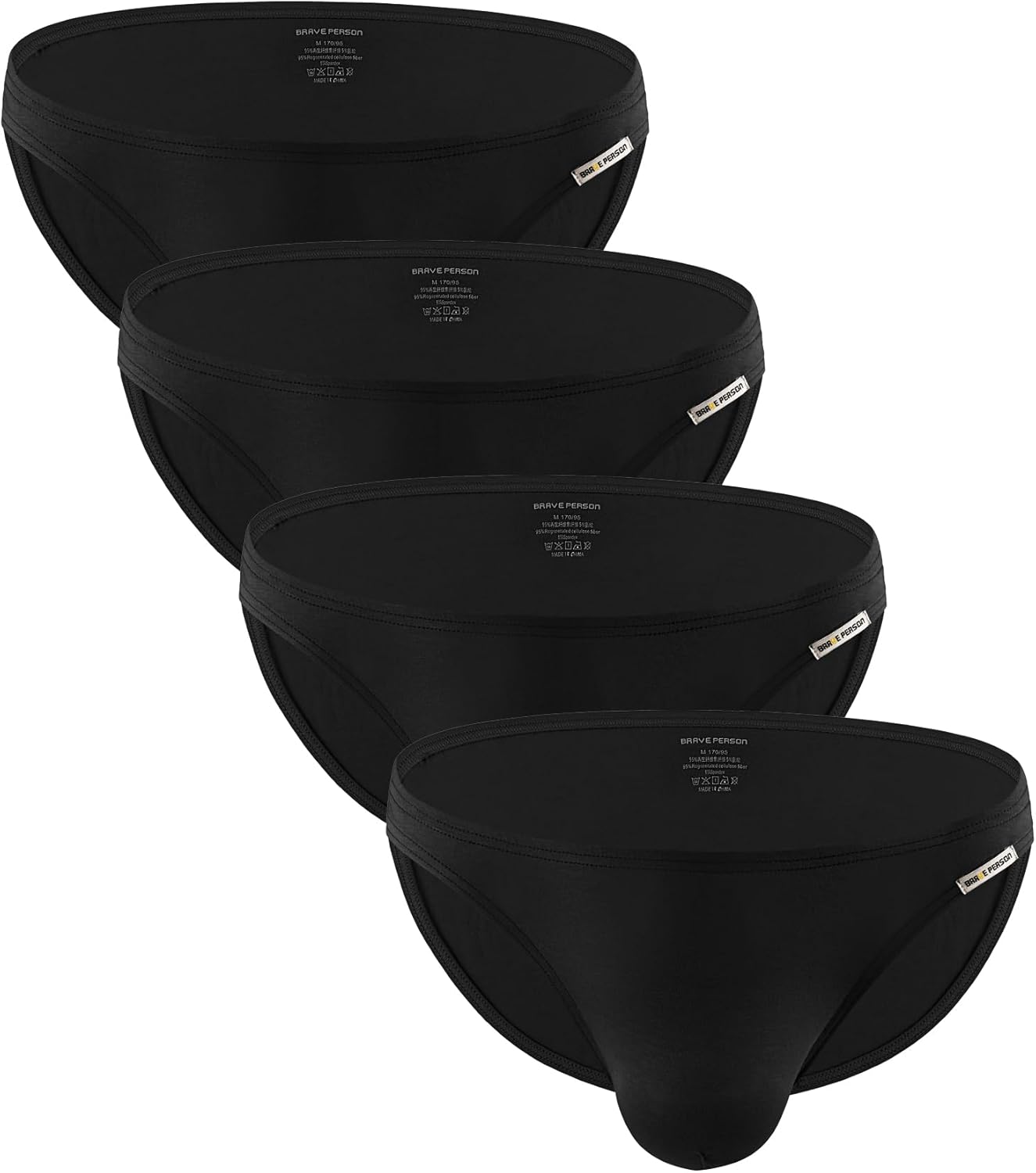 WINDAY Men's Briefs Modal Low Rise Bikini Briefs and Breathable Underwear