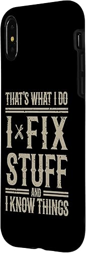 Miniatura 8 de Funda de trabajo para iPhone 11 That's What I Do I Fix Stuff And I Know Things Handyman