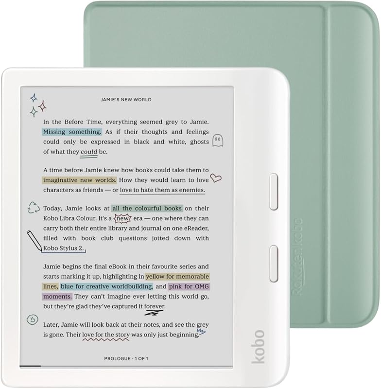Paquete de eReader Libra Color White con estuche