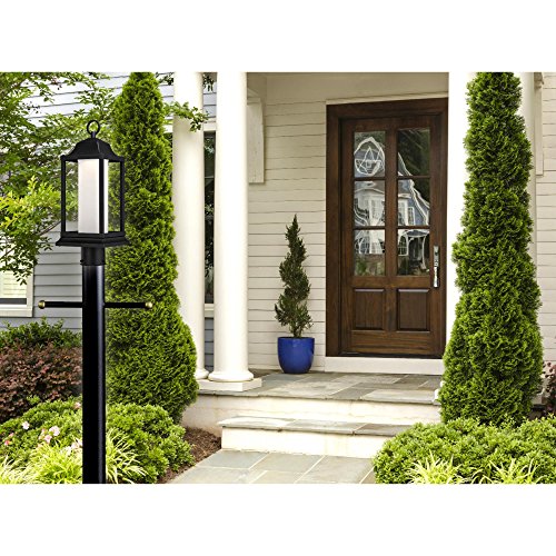 Westinghouse Lighting 6347300 Honey Brook One-Light Led Outdoor Post Top Fixture With Frosted Glass, Textured Black Finish #TOP3