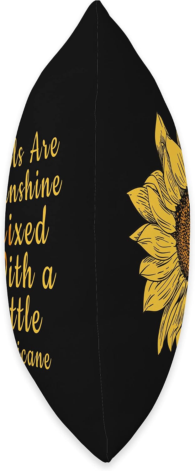 Leo Zodiac Sunflower Flower Lover Born July August Birthday Throw Pillow