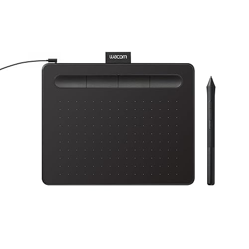 Wacom Intuos Small Graphics Drawing Tablet, Includes Training & Software; 4 Customizable ExpressKeys Compatible with Chromebook Mac Android & Windows, Black