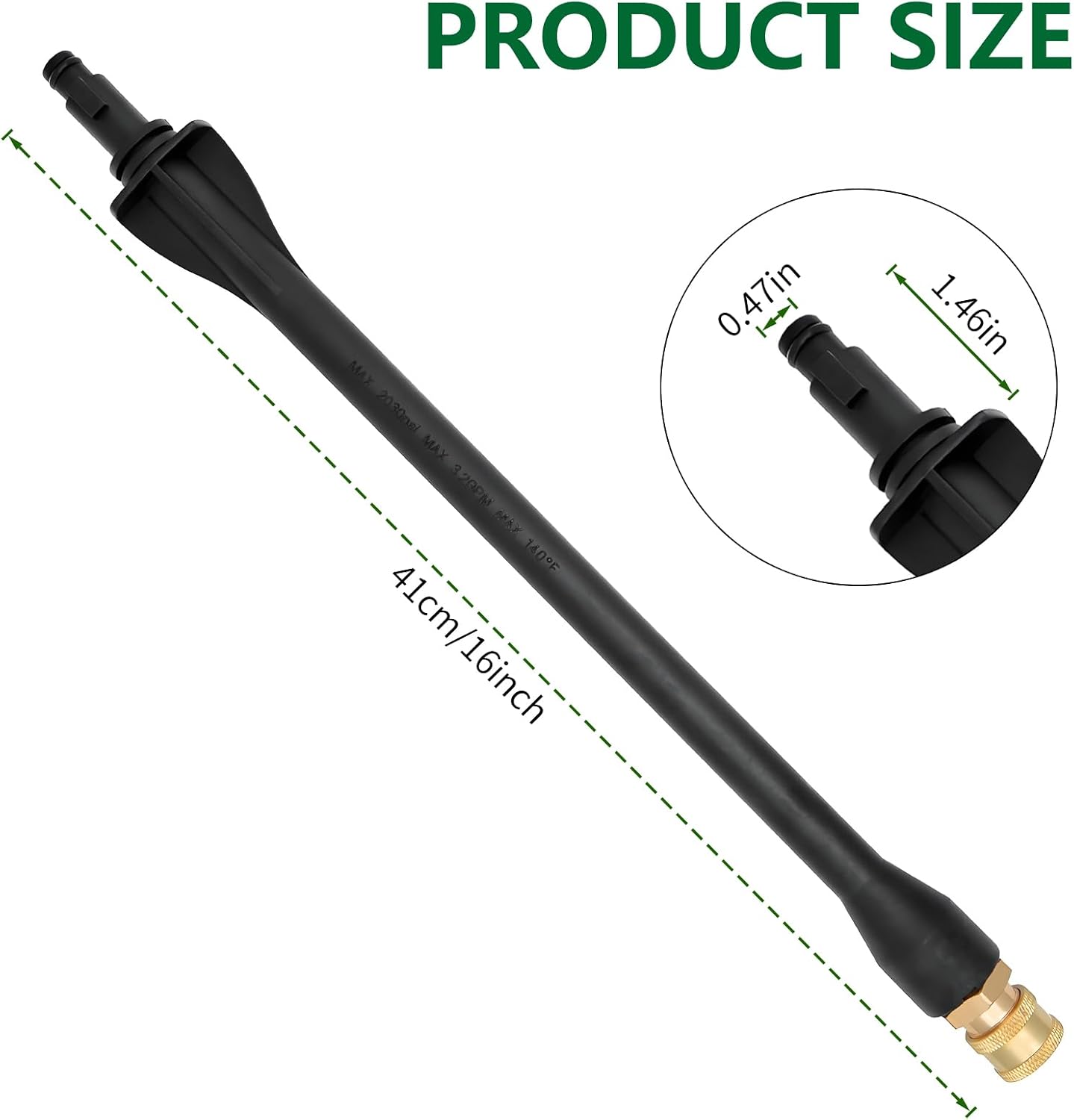 Pressure Washer Replacement Spray Wand 308494075,for Ryobi RY14122, RY141600, RY141612,BM80721SB, PS141913, PS141955