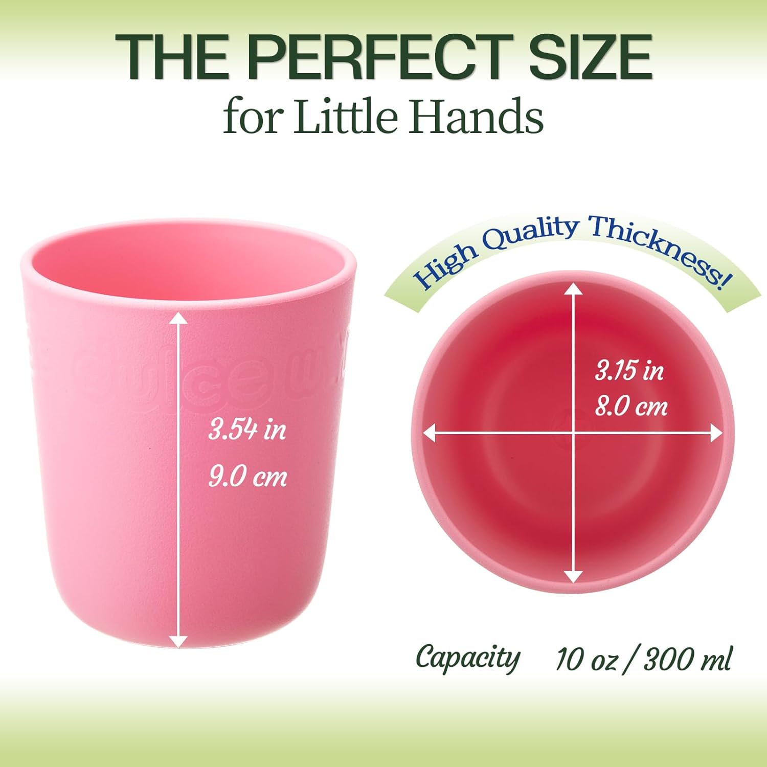 SUGARCANE Kids Cups 10 oz - 5 Pack, USDA & LFGB Certified Toddler Cups - BPA Free - Dishwasher Safe, Reusable, Unbreakable - Multi - Image 6