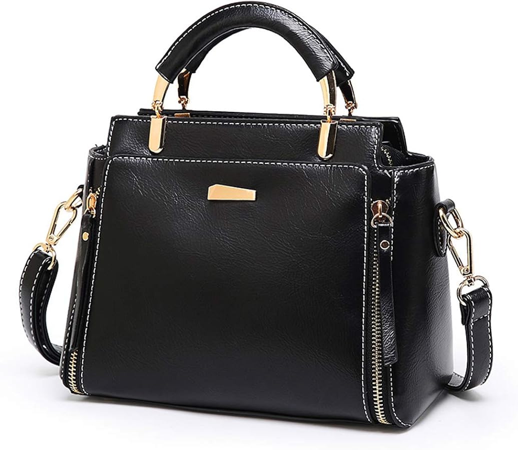 vintage design leather shoulder bag ours