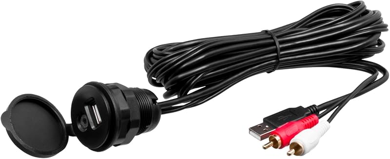 Montaje y cable de interfaz auxiliar universal USB MUSB35 de 3,5 mm y 6 pies de largo