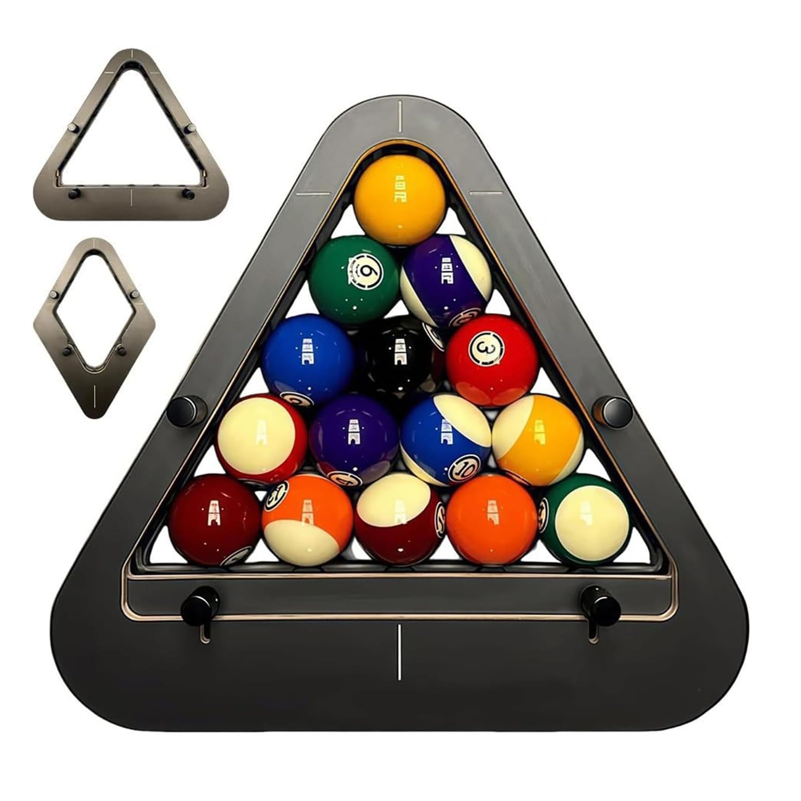 8-Ball/9-Ball Pro Precision Billiard Rack, Precision-Engineered Professional Billiard Rack System, Adjustable Billiards Accessories, Pool Table Accessory for Consistent Tight Racking (8 Ball)
