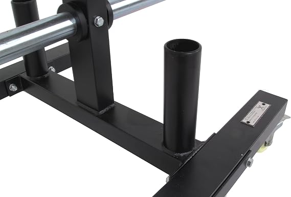 CFF Olympic 2 Bar & Bumper Plate Tree for Weights - 1000 lb. Capacity Mobile Weight Storage Rack w/Wheels. Perfect for Any Commercial Gym, Fitness Training Center, or Home Gym