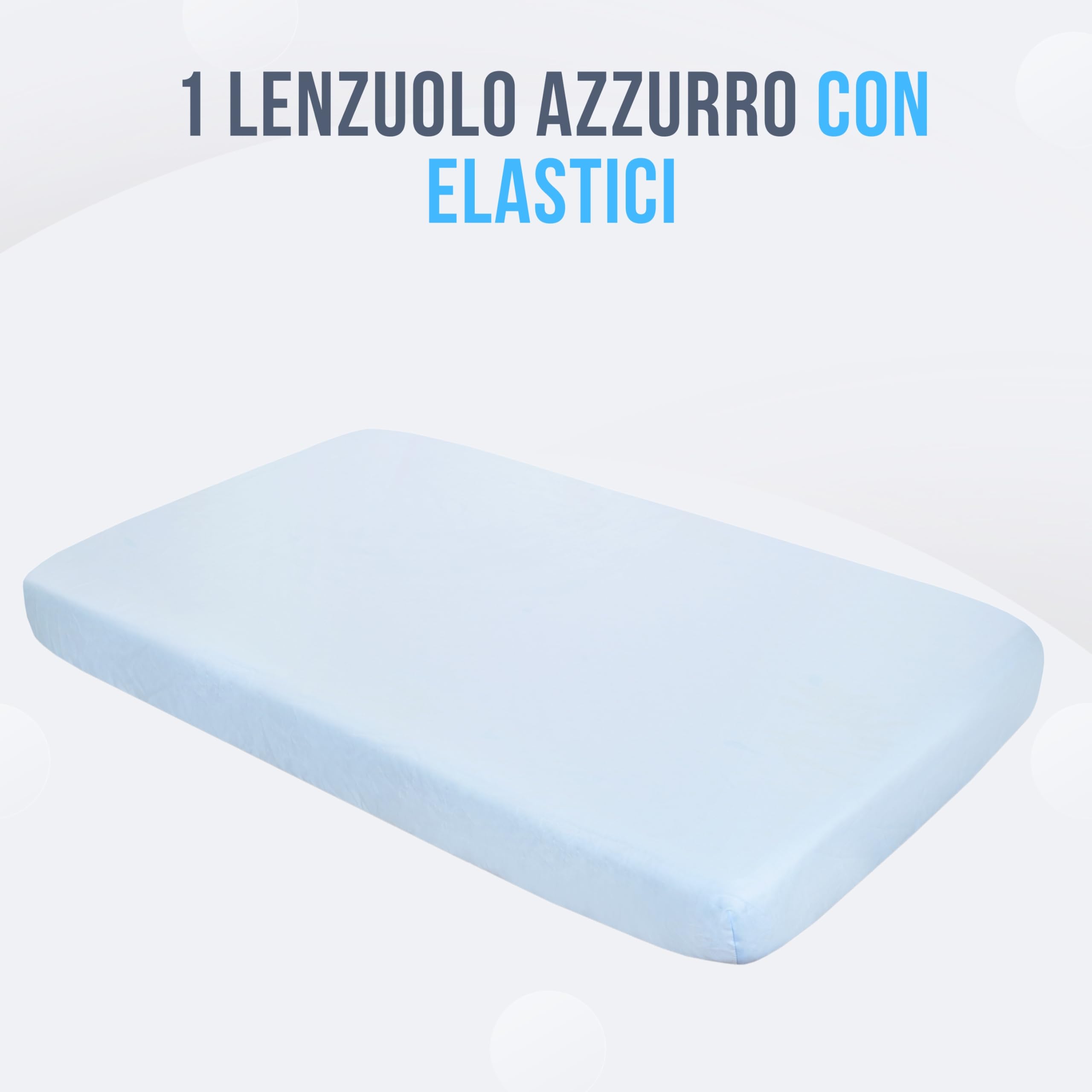 GOYSILA Set 3 Pezzi Lenzuola Next To Me Compatibili Chicco Next2Me Cotone 100% Certificato Oeko-Tex 2 Lenzuola con Angoli 83x50 cm e 1 Coprimaterasso Impermeabile Traspirante Salvapipì Lavabile Blu